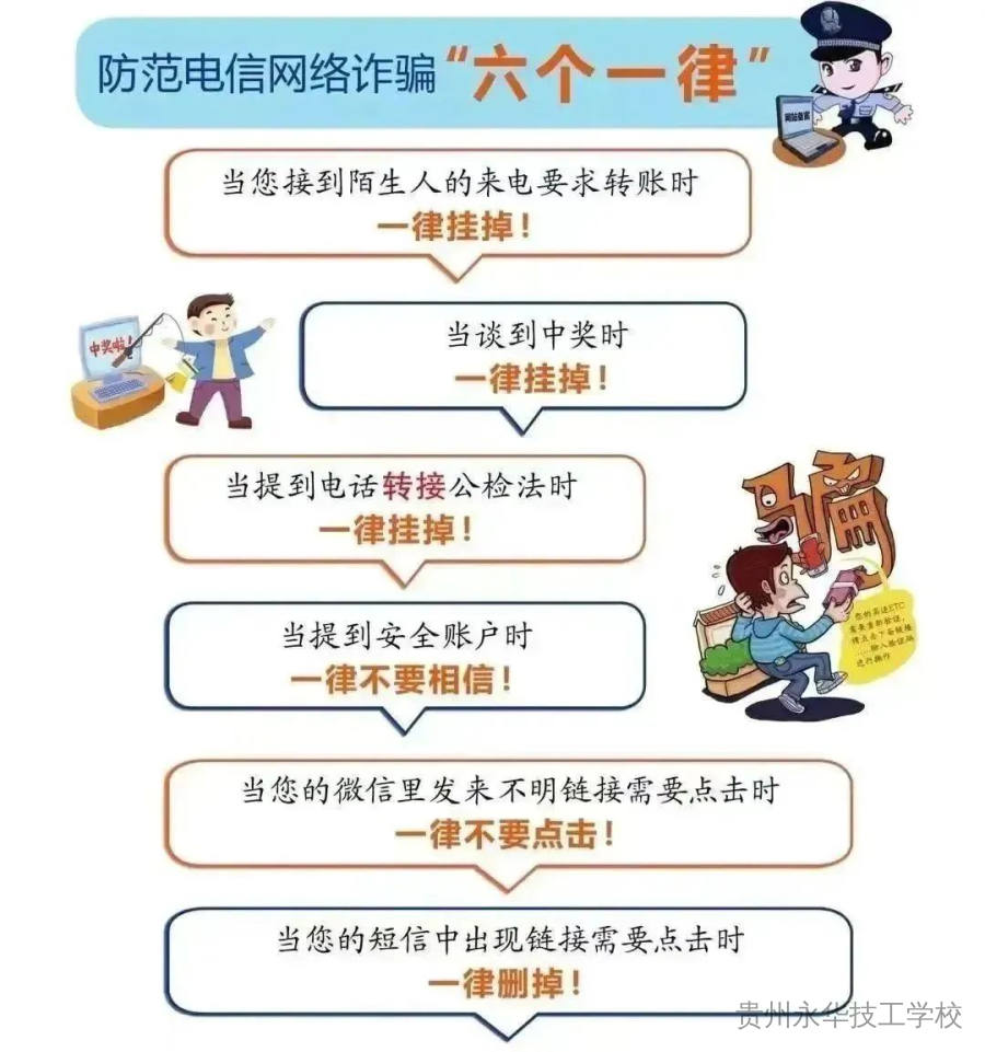 贵州永华技工学校致学生及家长防范电信网络诈骗的一封信!
